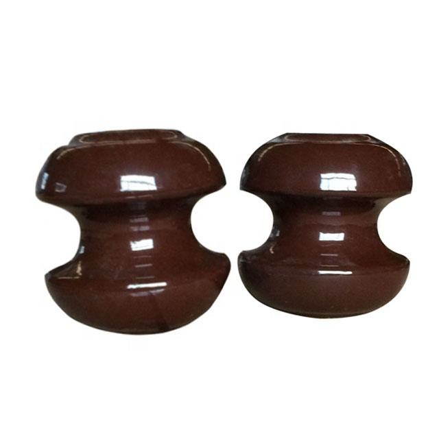 Low Voltage Brown Glazed Porcelain Ceramic Reel Insulator